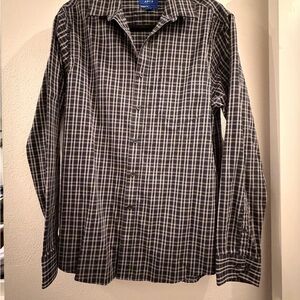 Apt. 9 Men's Black and White Plaid Shirt